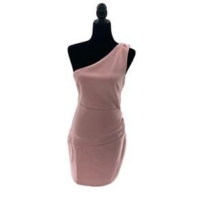 Lulas pink one shoulder cut out side mini Medium